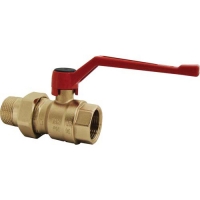 Ball Valve, socket x connection nipple, DZR